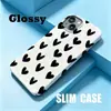 Funda para Teléfono Móvil iPhone18Pro Más Vendida Transfronteriza Europea y Americana, Funda de Película Delgada Simple con Forma de Corazón Negro para Apple 16Pro