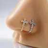 Clip de nariz en forma de U con incrustaciones de diamantes, creativo y moderno, superventas transfronterizo, joyería de nariz personalizada sin perforación europea y americana, mayoreo de perforaciones de nariz