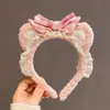 Lavar Faixa de Cabelo Bonito Novo Chapéu Dos Desenhos Animados das Mulheres Lavar o Rosto Aplicar Máscara Faixa de Cabelo Antiderrapante Faixa de Pelúcia Acessórios para o Cabelo