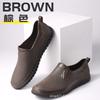 Zapatos Impermeables para Hombre de Primavera y Otoño Moda Exterior Zapatos para Vadear Cocina Zapatos de Goma Antideslizantes Zapatos de Agua para Hombre Zapatos Planos de Lluvia Zapatos de Contraste