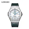 Cinturón de negocios clásico, elegante y versátil para hombre Longbo, impermeable, reloj de pulsera de lujo ligero, directo del fabricante 83832