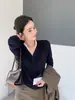 Tienda Insignia Shanghai Dan Nong/26 Ácido Acético/Cárdigan Tejido Falso de Dos Piezas de Algodón para Mujer Otoño Cuello en V Capa Interior Superior