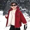 Chaqueta Gruesa de Terciopelo Plus para Niños Parka Infantil Otoño Invierno 2025 Nueva Impermeable a Prueba de Viento Ropa de Invierno para Niño Bebé Chaqueta
