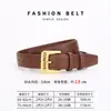 Cinturón de Cuero Genuino de Vaca para Mujer, Diseño Versátil, Accesorio de Moda para Mujer, Cinturón Decorativo de Gama Alta para Damas