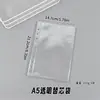 Caderno de Folhas Soltas Premium A5A6 Capa de Planejador Ultra-Transparente Plástico PVC Fecho de Botão de Pressão Binder Multi-Color Seis Furos Clipe de Metal
