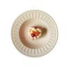 Plato de Cena Estilo Europeo con Relieve Estilo Occidental, Plato de Cena de Cerámica Mate, Plato de Arroz para el Hogar, Bol para Verduras, Bol Estilo Sombrero de Paja, Plato para Pasta, Estilo Retro
