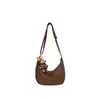 Bolso casual y versátil con forma de dumpling y diseño texturizado, un bolso pequeño de moda para mujer, nueva colección de primavera 2024, adecuado para ir al trabajo, se puede llevar al hombro o cruzado