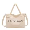 Bolso de Hombro de Pana de Gran Capacidad Transfronterizo Nuevo Estilo Otoño e Invierno 2025 Bolso de Mano Casual Versátil Bolso Tote para Viajes Diarios para Mujer