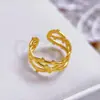 Comercio exterior transfronterizo europeo y americano anillo de corazón con líneas irregulares de acero inoxidable anillo abierto ajustable de nicho de alta gama joyería para manos