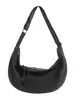 Bolsa Transversal Minimalista Estilo Coreano para Casal com Toque Descontraído, Bolsa Formato Dumpling Lua Cheia Crescente, Bolsa de Ombro para Festa de Estudante Viagem de Férias