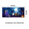 Tecido de Fundo Personalizado para Halloween Transfronteiriço Cortina de Porta Bandeira de Jardim Faixa Casal Dia dos Mortos Suprimentos para Festa em Bar Bandeira