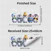 BRUP Pinguim Fofo de Desenho Animado Adesivo Eletrostático para Janela Roupa de Inverno Pinguim Pequeno Quarto de Crianças Vitrine Loja Decoração de Natal Adesivos