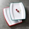 Plato de Vajilla de Melamina Imitación Porcelana Plato Hondo Restaurante Hotel Plato Rectangular Comercial Plato para Guarnición de Hot Pot Plato para Plato Frío
