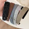 Diadema de tela vintage con un toque de lujo ligero de alta gama, adecuada para lavarse la cara, diadema para mujer para salir, accesorio para el cabello de corona alta