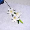 Material de toque 3D Lily alta imitação 4 cabeça haste alta Lily casamento lírio arranjo de flores decoração para casa acessórios Lily