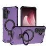 Adecuado para Samsung A56 Funda Protectora con Soporte Anticaída Samsung A36 Anillo de Rejilla Funda para Teléfono Móvil