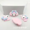 Patches de resina de cachorro melody patchia Sanrio de desenho animado material para caixa de armazenamento de acessórios de cabelo de capa de celular com gel creme DIY