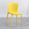 Sillas de comedor apilables de plástico, multicolor, moldeadas de una sola pieza, sillas con respaldo de plástico simple, adecuadas para restaurantes y tiendas de té de leche, engrosadas para mayor durabilidad