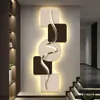 Quadros decorativos com iluminação LED transfronteiriços, estilo luxo leve, adequados para hall de entrada, corredor e passagem, criando uma atmosfera sofisticada e elegante, design minimalista