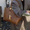 Bolsa Retrô Coreana Transfronteiriça Feminina Grande Capacidade Verão 2026 Nova Versátil Simples Bolsa de Ombro Bolsa Tote para o Trabalho