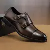Tamanho Grande Transfronteiriço 47 48 Slip-On Bico Fino Casual Couro Sapatos Baixos Fivela Mocassins Modernos Tendência Sapatos