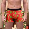 Comercio transfronterizo Ropa interior estampada para hombre de Navidad Europa y Estados Unidos nuevos cómodos transpirables de seda de leche boxers de cintura