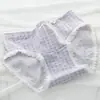 Braguitas triangulares de algodón color morado con estampado de osito, talla 10A, antibacterianas, con entrepierna extendida, tiro medio y corte ajustado a la cadera.