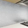 Pegatinas a prueba de aceite para cocina, papel tapiz ignífugo y resistente a altas temperaturas, pegatinas de pared impermeables para estufa y campana extractora, película de papel de aluminio estañado