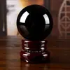 Bola de Cristal de Obsidiana Bola de Cristal Preto Bola de Pedra Preta Entrada Estudo Escritório Sala de Estar Cristal Presente Ornamento de Presente
