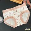 Ropa Interior de Algodón Floral Transpirable para Bebé Niña Estilo Japonés Linda de Cintura Media Cómoda Suave Agradable a la Piel Calzones para Mujer