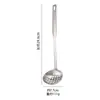 Cucharón para Hot Pot de Acero Inoxidable con Cola Cuadrada, Espumadera, Cuchara para Hot Pot de Mango Largo para Hogar y Hotel, Cuchara para Gachas, Cuchara Espumadera, Concha para Sopa, Cucharón para Sopa