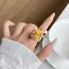 Anel de Abacaxi de Metal Estilo Transfronteiriço Europeu e Americano Design de Nicho Personalidade Anel de Dedo Estilo Tendência Estilo Cool Acessórios Femininos