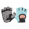 Guantes de Fitness para Hombres y Mujeres de Seda de Hielo Antideslizantes de Silicona Protectores de Muñeca para Entrenamiento con Pesas Deportes Montañismo Ciclismo Guantes de Medio Dedo
