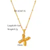 Venta Caliente Transfronteriza Europea y Americana Acero Inoxidable 26 Colgante de Collar de Letra Cadena de Clavícula Cadena de Acero de Titanio Fabricante de Collares Venta al por Mayor 18K