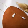 Colar de pérola natural barroca em prata S925 com pingente em Y de estilo frio, corrente para clavícula, versátil, presente para amigas