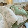 Conjunto de Cama de Algodão Puro Desenho Animado Quatro Peças 100% Algodão Doméstico Dormitório Estudantil Capa de Edredom Lençol Jogo de Cama Três Peças