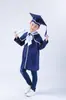 Nova Roupa de Doutor para Jardim de Infância Infantil Vestido de Formatura para Alunos do Ensino Fundamental Roupa Acadêmica Chapéu Roupa para Apresentação na Mesa Roupa para Foto de Formatura