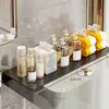 Prateleira para vão traseiro de vaso sanitário, prateleira para vão de parede sem furos, rack de armazenamento oculto, prateleira de vão com laterais alargadas e estendidas
