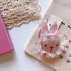 Corea del Sur Primavera Nuevo Estilo Dama Niña Rosa Algodón Animal Pequeño Encaje Encaje Conejo Anillo para el Cabello Pin para Niña