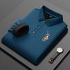 Camiseta Polo de Algodón Grueso con Forro Polar Paul Winter para Hombre, con Solapa Bordada, Manga Larga, Suéter Cálido para Capa Base