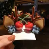 Pasador de Navidad diadema festiva pasador de asta de ciervo accesorios para el cabello de mujer para disfraz de Navidad