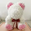 Urso de Flor Rosa de 40cm Flor Artificial Flor de Espuma Flor de Espuma Criativa Urso de Abraço Caixa de Presente Presente de Aniversário