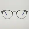 Retro Casual Redondo Literario y Artístico Gama Alta Metal Mismo Estilo para Hombres y Mujeres Sin Receta Se Puede Combinar con Marcos para Gafas de Miopía