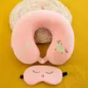 Almohada de Viaje en Forma de U para el Cuello, Almohada Portátil para Avión, Reposacabezas para el Cuello de Coche, para Dormir en Viajes Largos, Almohada Cervical en Forma de U para Trenes de Alta Velocidad