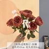 Simulação de casamento Flor Coque Edge Austin Rose Flor Falsa Arranjo de Casamento Arranjo de Flores Arranjo de Flores Decorativo Nupcial Segurando Flor