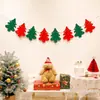 Nova Flor de Natal Feltro Bandeira Festiva Decoração Arranjo Pingente de Árvore de Natal Decoração de Bandeira