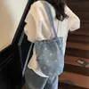 Bolso de Tote Estilo Perezoso Casual Nuevo 2025 Moda Chica Ins Vaquero Bolso de Viaje Versátil Bolso de Hombro