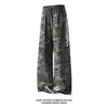 Pantalones Camuflaje con Raya Lateral Americana para Hombre Verano Delgados Diseño Patchwork Pierna Recta Seda de Hielo Secado Rápido Pantalones Casuales