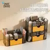 Caixa Organizadora de Gaveta Compartimentada BNBSDesk para Organizar Material Escolar de Estudante, Cosméticos e Pequenos Objetos