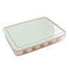 Caja de huevos de almacenamiento de cocina creativa colorida de 24 compartimentos caja de almacenamiento de plástico a prueba de roturas caja para mantener la frescura en el refrigerador venta al por mayor